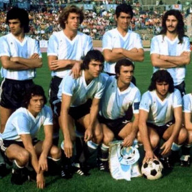 Argentinien Retro Trikot WM 1974